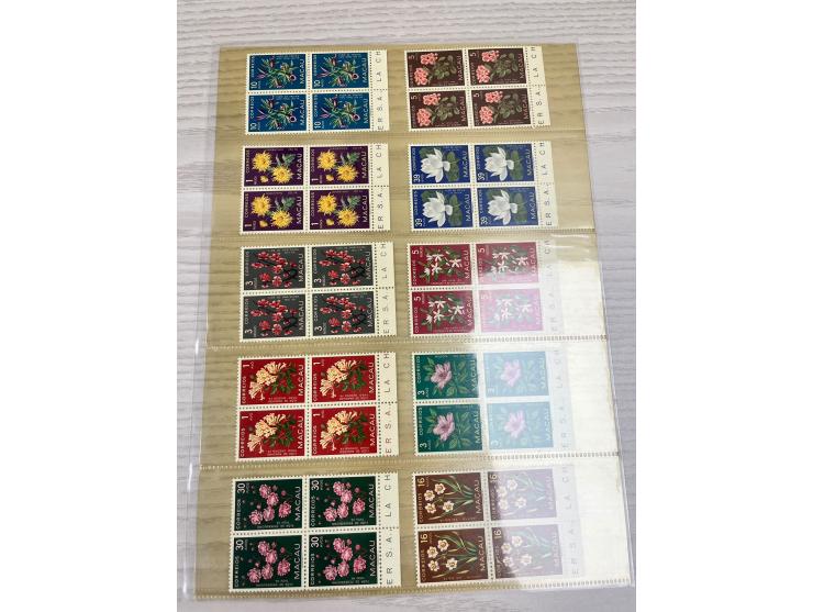 mostly in complete sests, including some blocks of 4. Large quantity. Please view.
